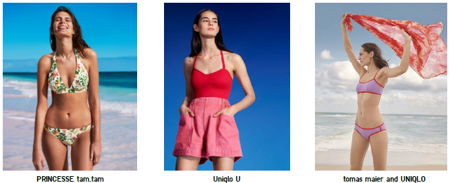 ファッショントレンド 上ユニクロ 水着 女性