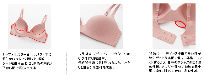 シンプルなのに美胸に見せる ユニクロのワイヤレスブラ2017年春夏