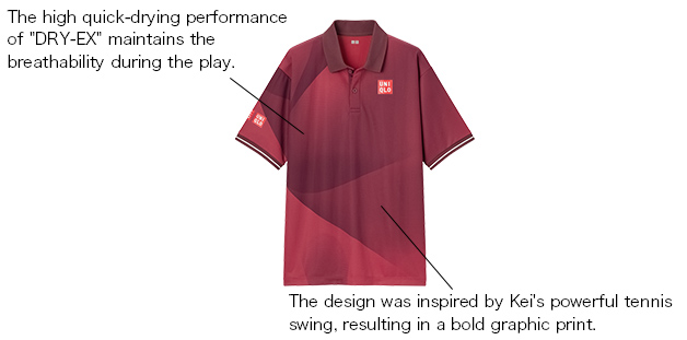 Polo shirt of Kei Nishikori Come-back Match Model