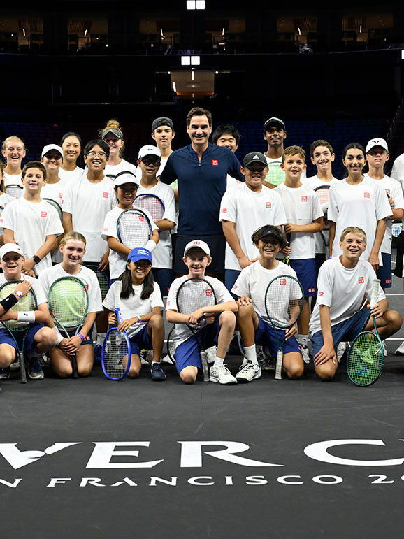 UNIQLO Next Generation Development Program with Roger Federer at LAVER CUP in San Francisco 2025