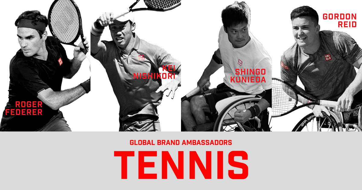 UNIQLO Roger Federer モデル ゲームシャツ&ゲームパンツ2枚 ユニクロ、フェデラー選手のゲームウェアのレプリカを発売