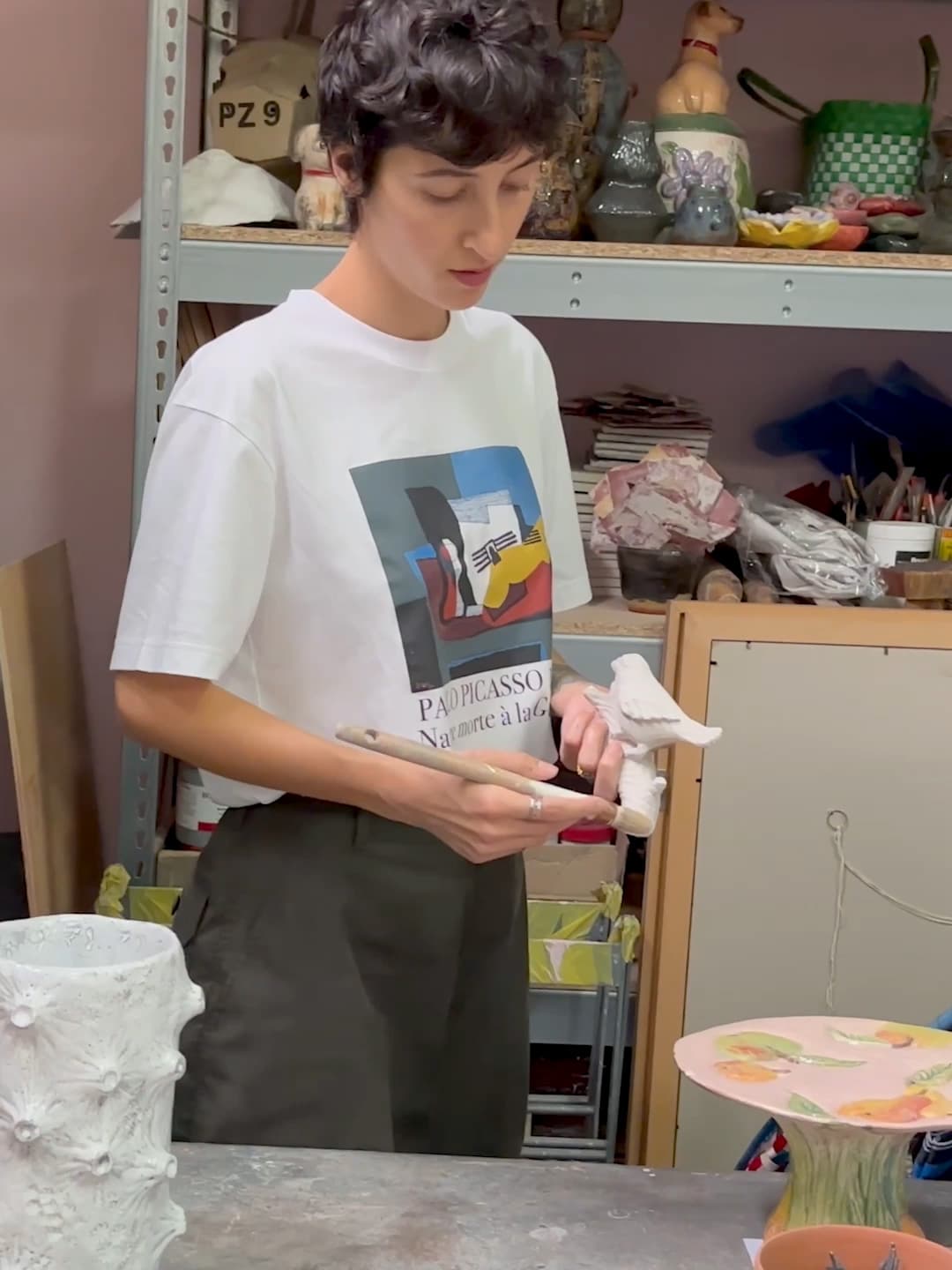 ヴィンテージ ピカソ　公式　アート　画家　Tシャツ　バンダナ　刺繍　紫 2025年最新】Yahoo!オークション -ピカソ 画集(Tシャツ)の中古品