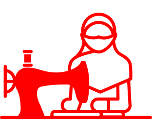 Women trained in sewing