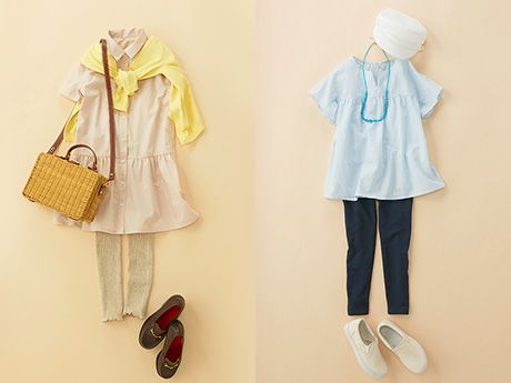 レギンスコレクション 裾のメロウフリルやスリットがかわいいレギンスがキッズにも登場。