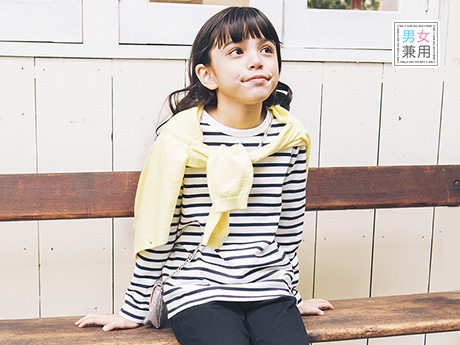 ボーダーTシャツ しっかりとした着心地のコットン100％素材。