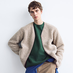 ボアフリースカーディガン