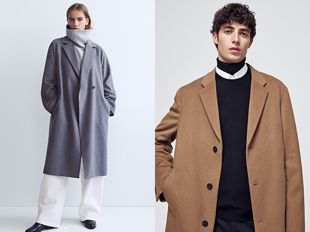 シンプルで洗練されたデザイン ウールコートで冬の装い