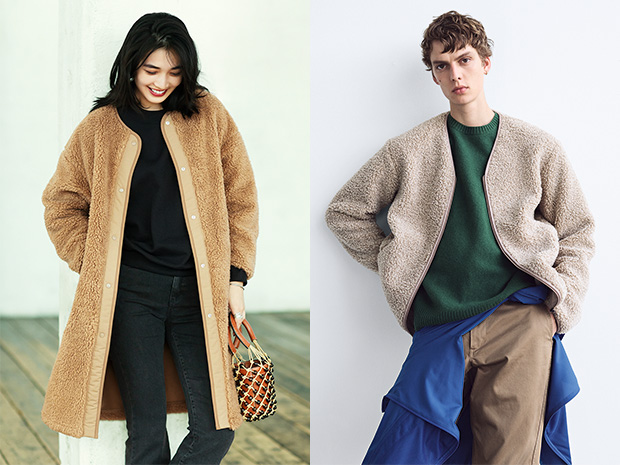 一枚でこなれ感たっぷり、ボアフリースがお買い得 ボアフリースコート・カーディガン