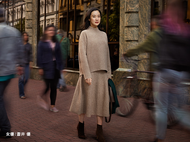 あたらしいシルエット、ふれたくなる肌ざわり。 スフレヤーンセーター・スカート