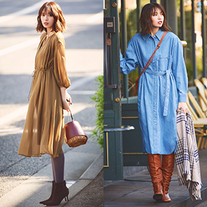 一枚で映えるワンピース