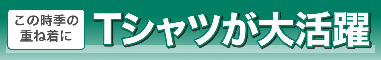 この時季の重ね着にTシャツが大活躍