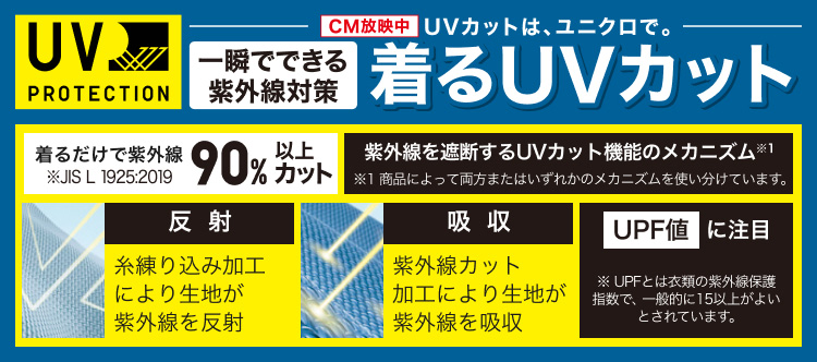 一瞬でできる紫外線対策　着るUVカット