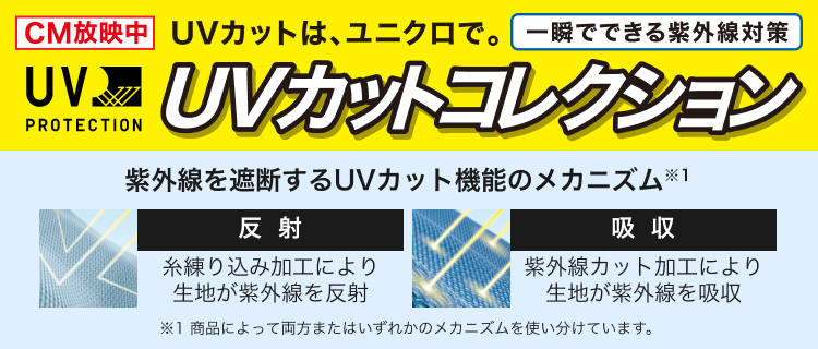 UVカットは、ユニクロで。UVカットコレクション