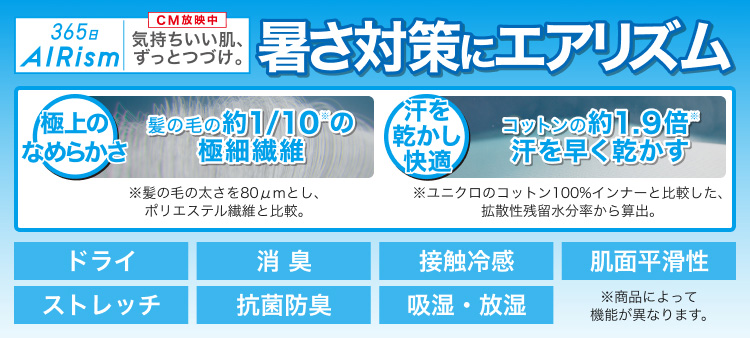 暑さ対策にエアリズム