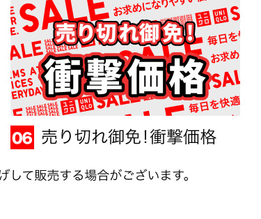06 売り切れ御免!衝撃価格