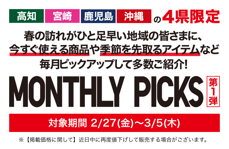 MONTHLY PICKS 第一弾