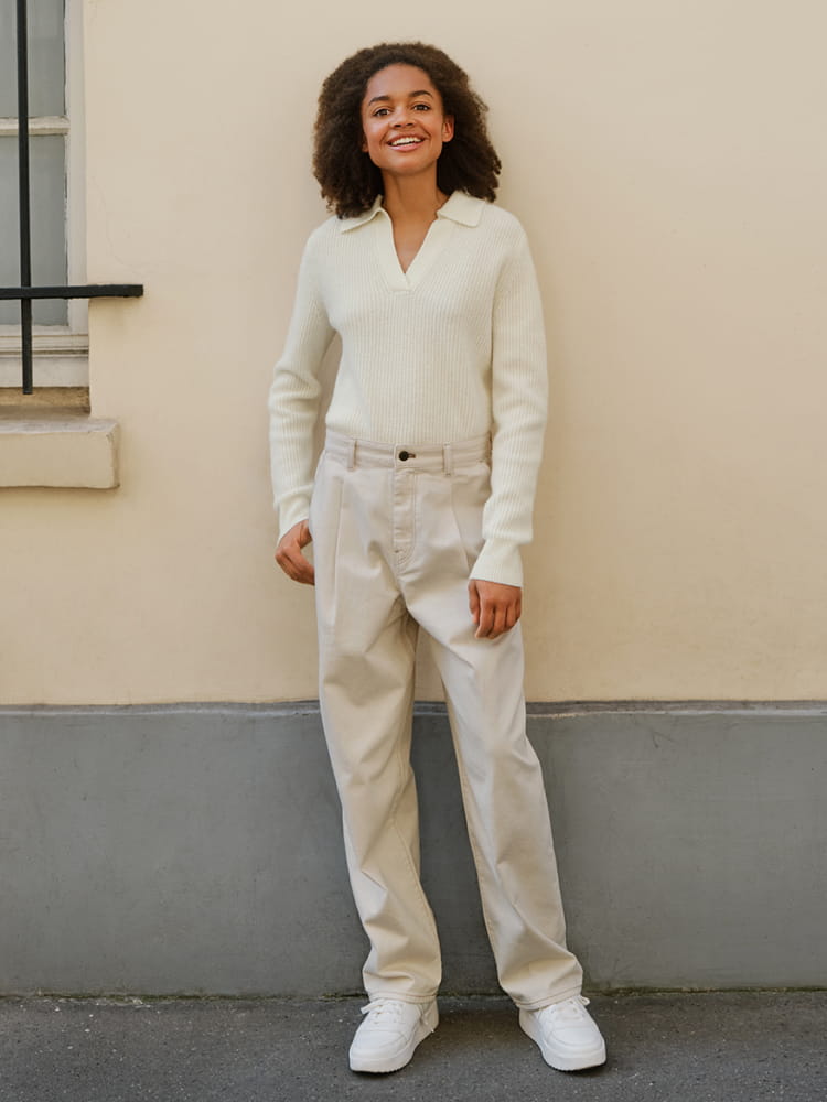 Buy Kazo White Regular Fit Trousers for Women Online @ Tata CLiQ