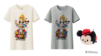 Tシャツとディズニーキャラクター「TSUM TSUM（ツムツム）」の