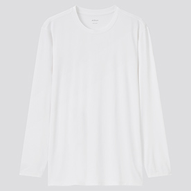 Men AIRism Crew Neck Long Sleeved T-Shirt