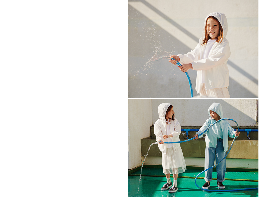 KIDS POCKETABLE UV PROTECT PARKA