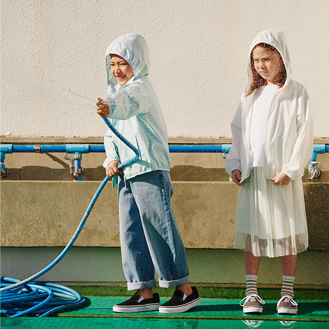 KIDS POCKETABLE UV PROTECT PARKA