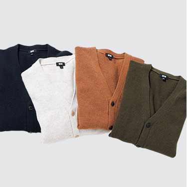 Men Premium Lambswool V Neck Cardigan