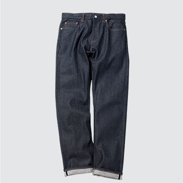Men Selvedge Regular Fit Straight Jeans