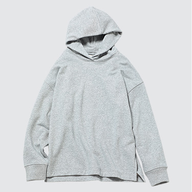 Women Sweat Slit Long-Sleeve Pullover Hoodie