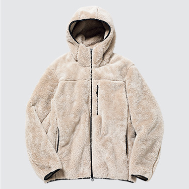 Men Windproof Fluffy Yarn Fleece Full-Zip Hoodie