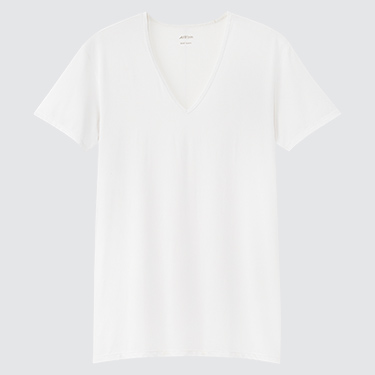 MEN AIRism V Neck T-Shirt (Short Sleeve)