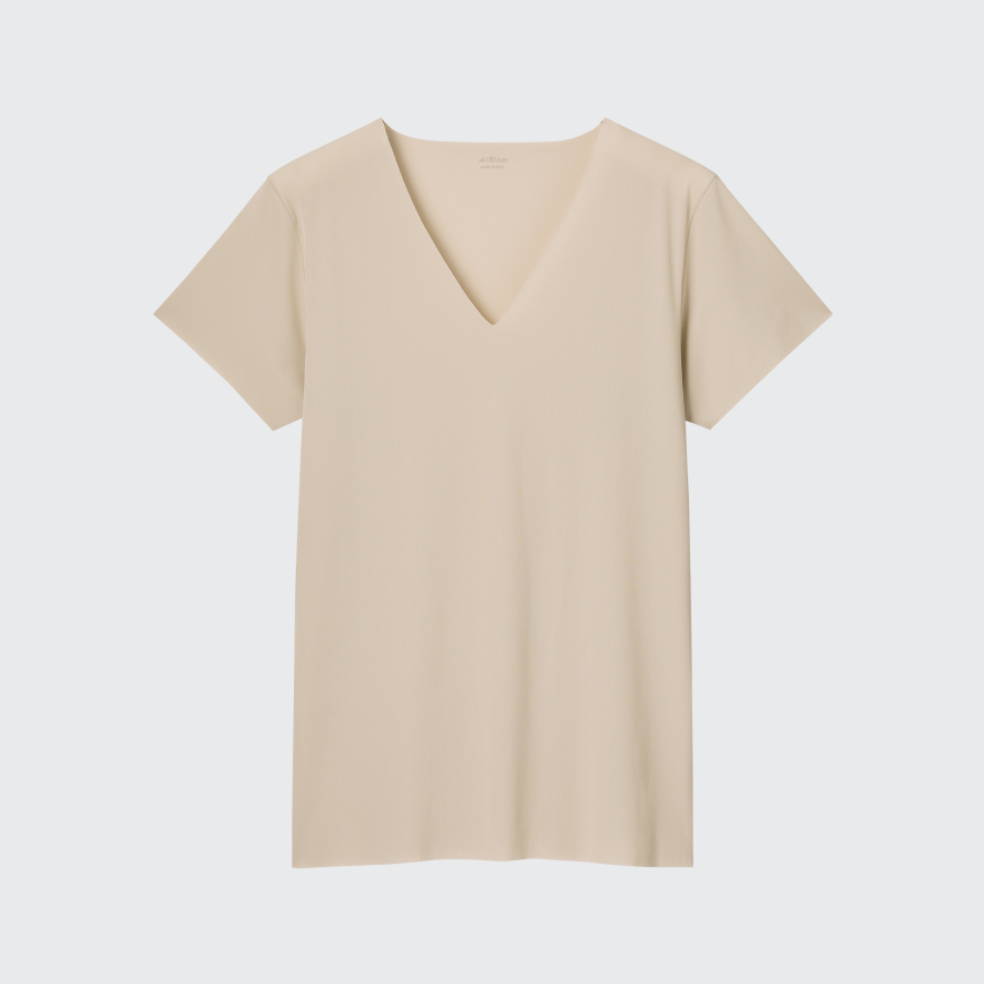T-Shirt AIRism Maglia Controllo Odori Collo A V