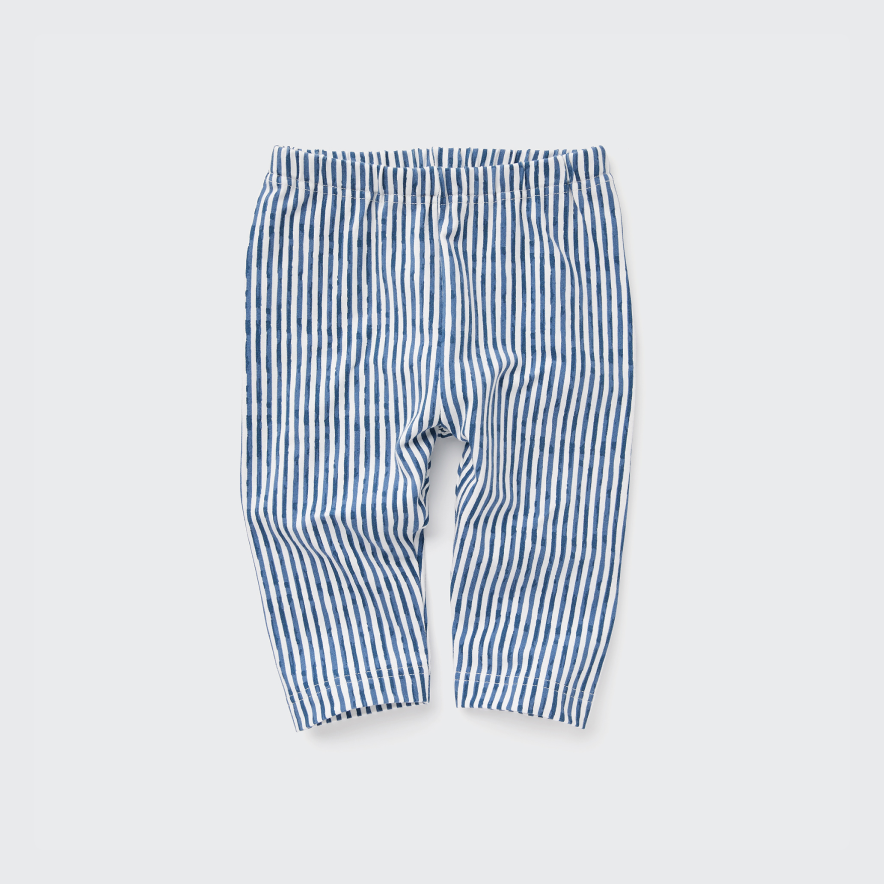 Leggings A Righe Taglio Corto