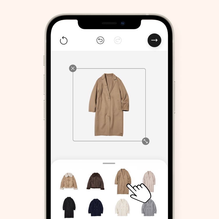 Choose the pieces you want to style.