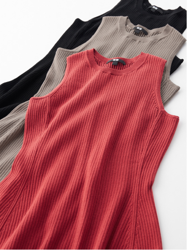 Cotton Knit Sleeveless Dress