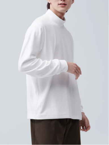 Stretch Fleece Mock Neck Long-Sleeve T-Shirt