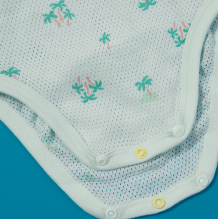 Cotton Mesh Sleeveless Printed Inner Bodysuit