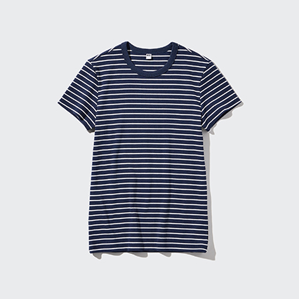 Soft Ribbed Striped Short Sleeved T-Shirt