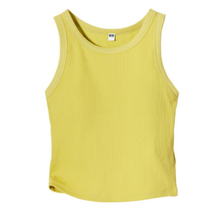 Ribbed Cropped Fit Sleeveless Bra Top