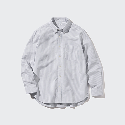 Regular Fit Striped Oxford Shirt (Regular Collar)
