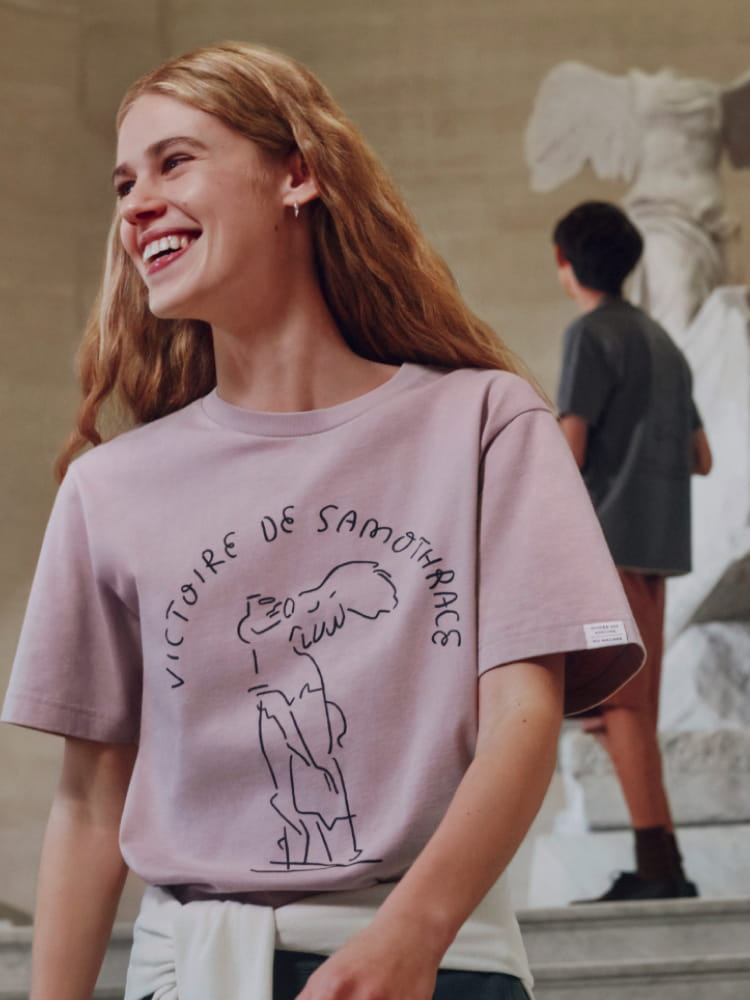 The Louvre × Yu Nagaba Special Site UT Graphic T-Shirt Look 03｜The Louvre  Museum(Musée du Louvre) Partnership｜UNIQLO