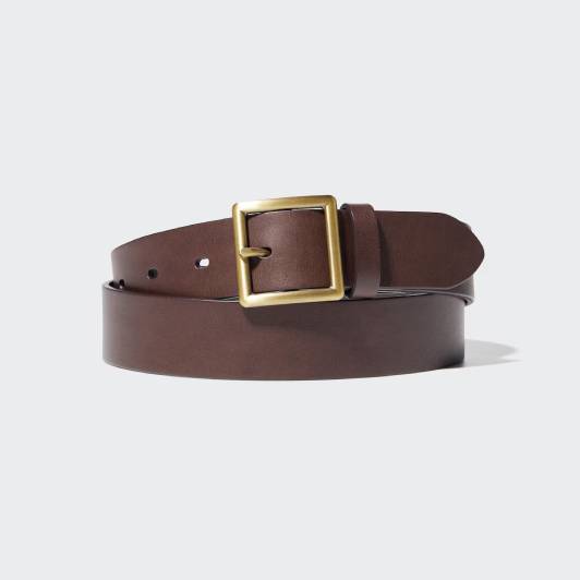 Italian Leather Slide Buckle Belt