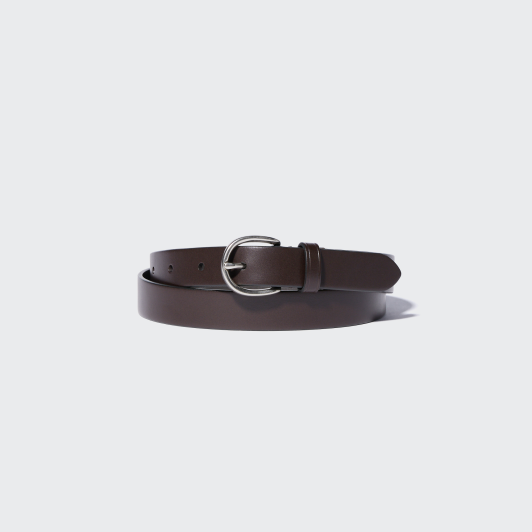 Italian Oiled Leather Narrow Belt
