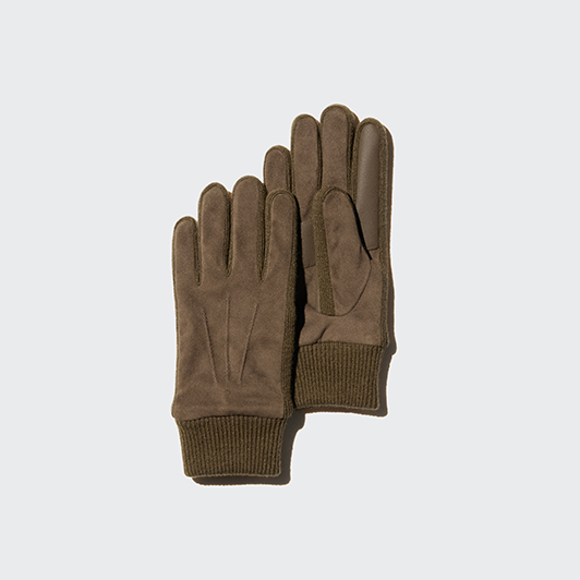 HEATTECH Lined Gloves Faux Suede