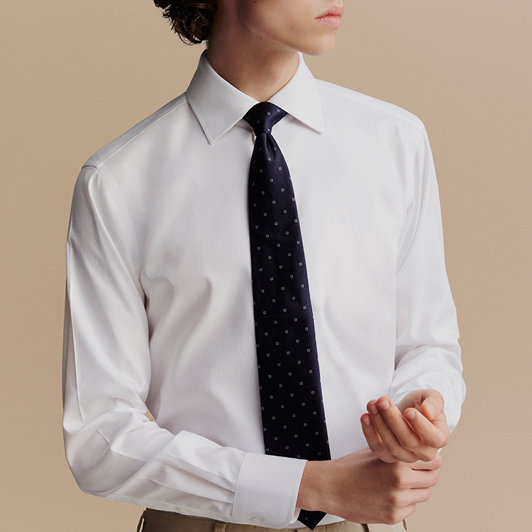 100% cotton slim fit shirt - Man