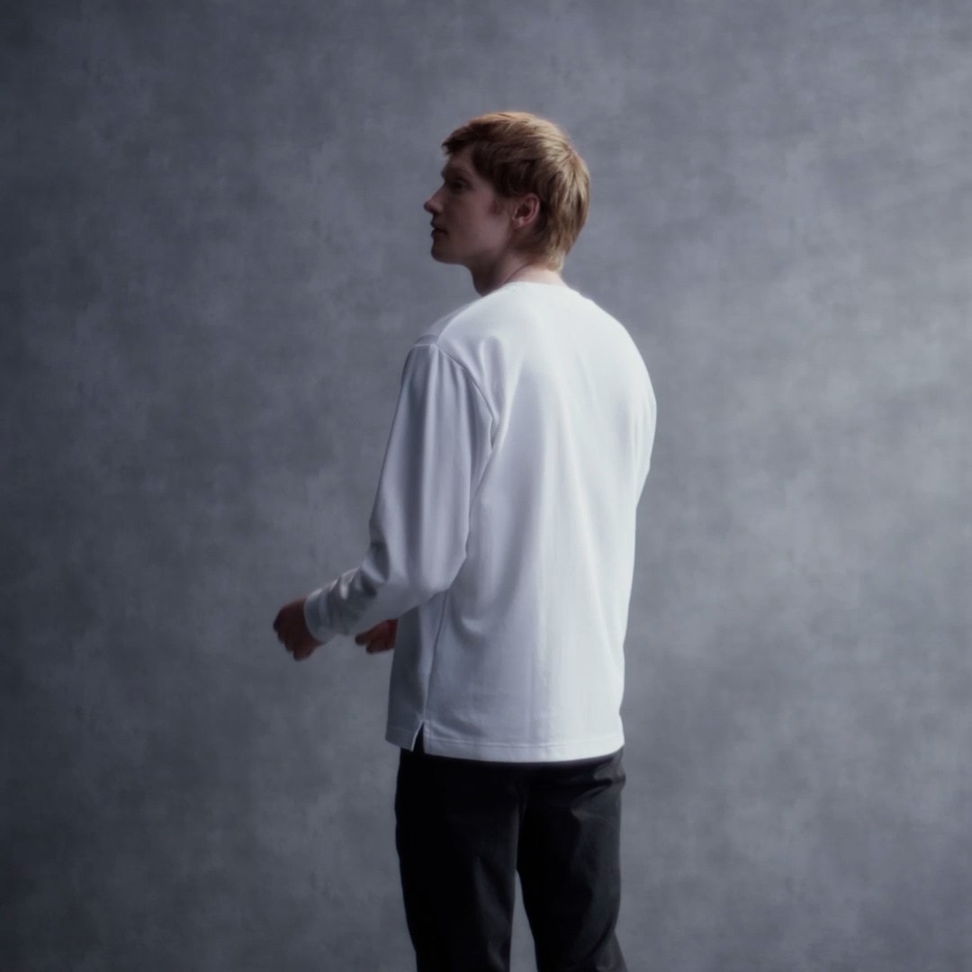 エアリズムコットンクルーネックTシャツ/長袖｜UNIQLO