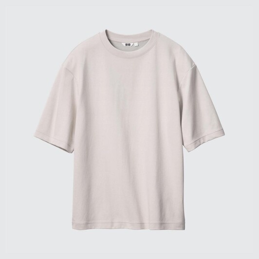 AIRism棉質寬版圓領T恤(五分袖)