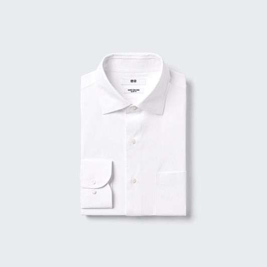 特級抗皺合身襯衫(長袖)(半寬角領)