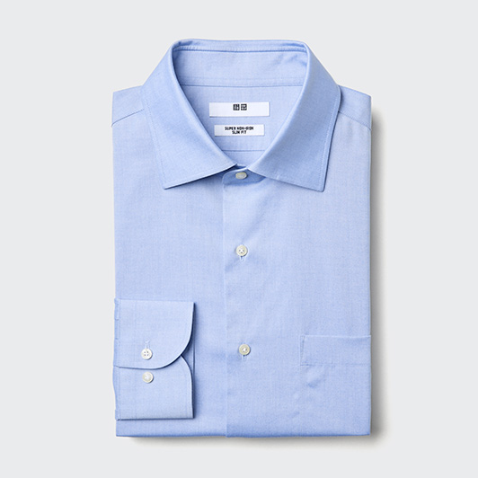免熨 Slim Fit 恤衫 [長袖]