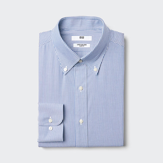 Super Non-Iron Slim Fit Long Sleeve Shirt | Button Down Collar