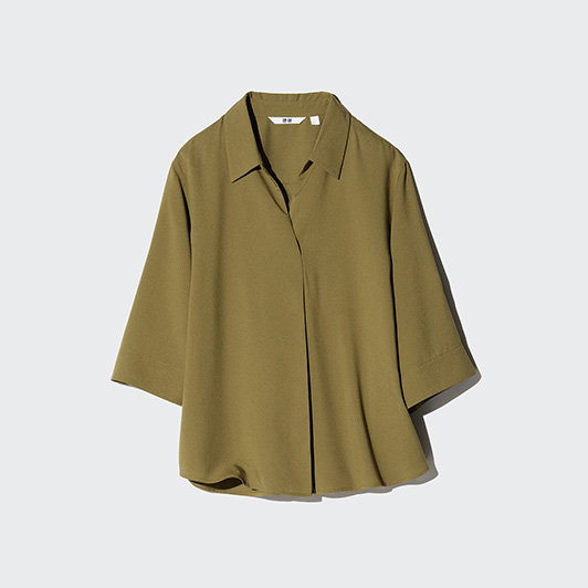 레이온스키퍼칼라블라우스(7부)<br>